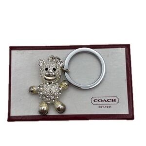 Coach HTF Vintage Swarovski Teddy Bear NIB